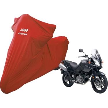 Imagem de Capa De Cobrir Moto Suzuki DL 650 V-Strom Não Risca Pintura (Vermelho)