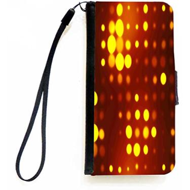 Imagem de Rikki Knight Capa carteira flip com luzes espaciais vermelhas para iPhone 5c da Apple com aba magnética