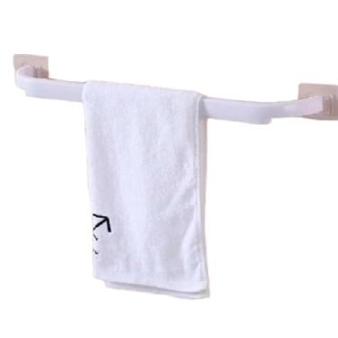 Imagem de Suporte Adesivo Porta Toalhas Organizador Banheiro Sem Furos (Branco)