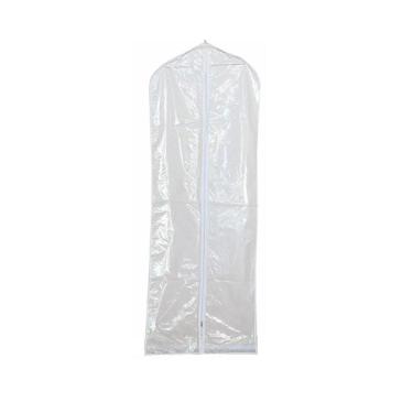 Imagem de Kit 25 Capas Vestido Com Zíper 1,80 Para Ternos E Roupas Frente Pvc Cristal Transparente E Tnt
