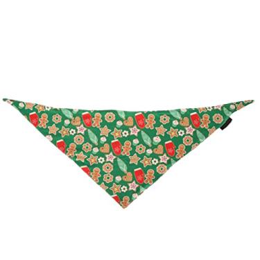 Imagem de Bandana de cachorro de Natal, bandanas de cachorro com impressão triangular confortável para cães pequenos e médios Gatos Coelhos Gatinhos Lenço de pescoço ajustável lavável para (Type 1)