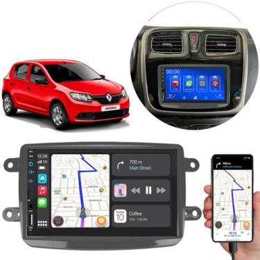 Imagem de Kit Multimídia CarPlay Android Auto MP5 Sandero 2011 a 2024 Rádio FM B