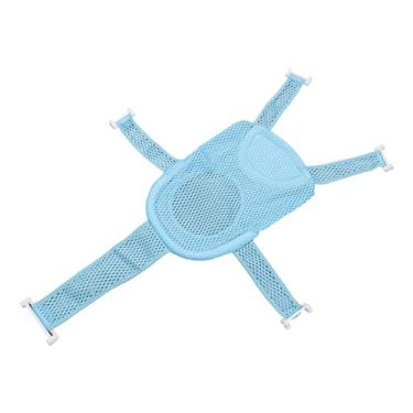 Imagem de Cinco Canto de Suporte de Banheira Líquido à Prova de Skid Respirável Malha Macia Apoio de Banho de Banho Rede para Estrela Infantil (Azul)