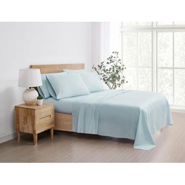 Imagem de Jogo de cama King dividido 5th Avenue Lux 1200TC CVC Cooling 7 peças, azul claro, tema de cor sólida, certificado Oeko-TEX Confidence