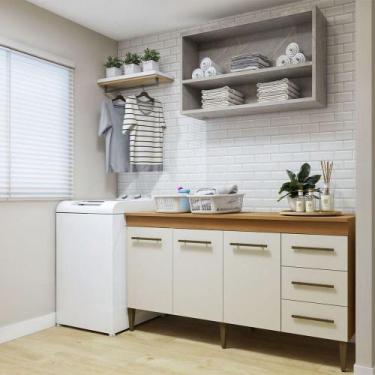 Imagem de Lavanderia Modulada Nova Iguaçu Balcão 3pt 3gvt Kaiki Móveis Nature Co