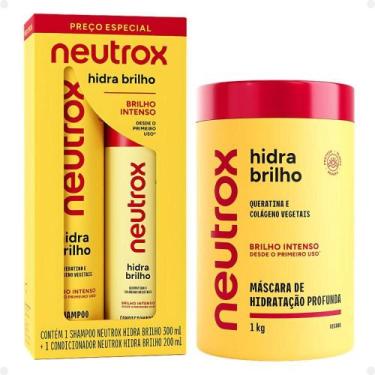 Imagem de Kit Neutrox Hidra Brilho: Shampoo 300ml e Condicionador 200ml + Máscar