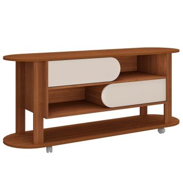 Imagem de Rack Bancada Para Tv 65 Pol 150 cm 4617 Cedro Off White ARLY
