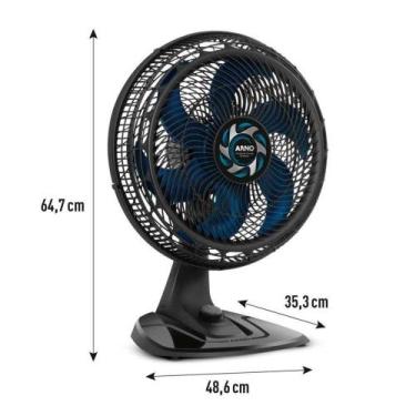Imagem de Ventilador De Mesa Vb40 Xtreme Force 40cm Arno Preto 220v, Preto e Azu
