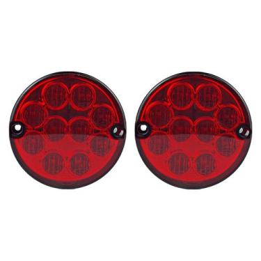 Imagem de KIT 2 Lanterna Traseira Ônibus Caminhão Bugue 96mm 10 Led VM - SILO