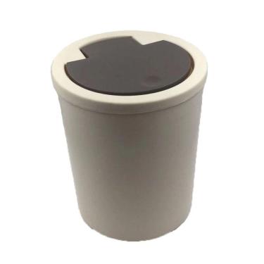 Imagem de Lixeira com Tampa Click 5 Litros 2446970 Creme - Quanhe