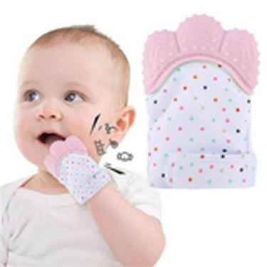 Imagem de Mordedor Luva Infantil Silicone Pais & Filhos Rosa - pais e filhos