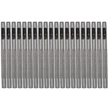 Imagem de Punto Oco do Buraco de Couro, Ferramenta de Perfurador de Couro Redondo de Aço Carbono Tratado Térmico, Cromo para Artesanato de Couro, Cinto, Faixa de Relógio e Junta, Precisão