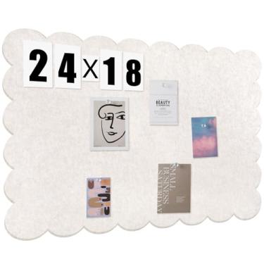 Imagem de Mooliwe Quadro de feltro recortado, quadro de avisos dobrável de 91 x 61 cm, quadro de avisos de camelo, decorativo, quadro de cortiça alternativo para parede, quadro de imagem com três dobras de 9,5