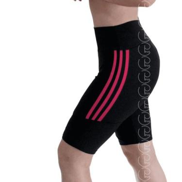 Imagem de Legging Corsário com Bolsos Capri Listras Legging Poliamida PINA - PIN