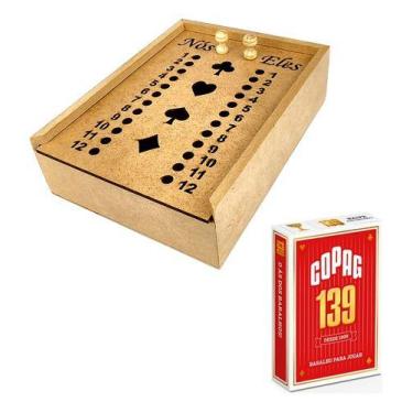 Imagem de Baralho Copag 139 + Estojo Marcador De Pontos Tentos Truco - Copag + A