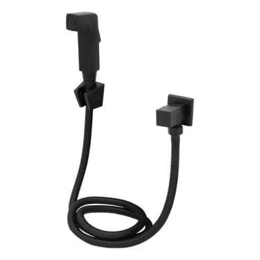 Imagem de Ducha Higienica Quadrada Preto Metal 1/4 Volta Potenza - Preto - POTEN