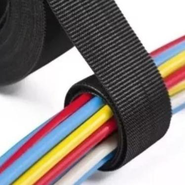 Imagem de Abraçadeira fecho de contato dupla face  preto  16mm 1 metro - Velfix