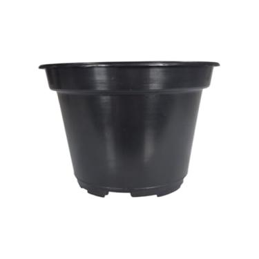Imagem de Vaso Plástico Com Buraco Na Base Para Plantas Flores Mudas (1, Preto)