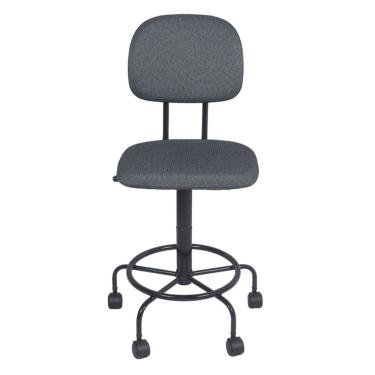 Imagem de Cadeira caixa alta L duplo base semi  tecido cinza