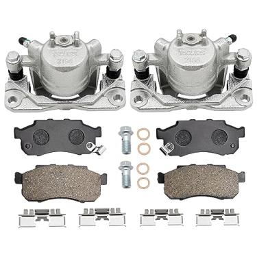 Imagem de M MATI Pinça de freio dianteira esquerda direita e pastilhas de freio de cerâmica para Pioneer 700 Pioneer 500 520 SXS700 SXS500 SXS520 2014-2023 45018-S3A-013 45019-S3A-013 06451-HL3-A00 0 6452-HL3-A00