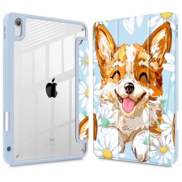 Imagem de Lepeoac Capa para iPad de 11 polegadas A16 2025 geração 11ª / iPad 11 polegadas 2022 10ª geração, porta-lápis embutido com capa à prova de choque, capa traseira transparente transparente, despertar