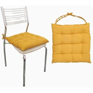 Imagem de Kit 8 Assentos para cadeira almofadas Futon 40x40 cm (Marrom)