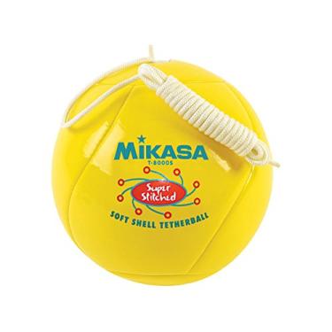 Imagem de Mikasa Tetherball de concha super macia, costurada, com corda (amarelo)