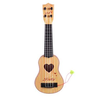 Imagem de Healifty Ukulele Hawaii Guitarra Quatro Cordas Mini Guitarra Pequenos Instrumentos Musicais Presentes para Crianças Iniciantes Amantes de Música (Marrom Claro)