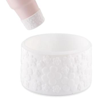 Imagem de BOXOB Bota de silicone gradiente floral para Stanley Cup 340.2-1,134.0 g serve para 2,95 polegadas de diâmetro inferior, antiderrapante, garrafa de água, capa protetora inferior para acessórios de