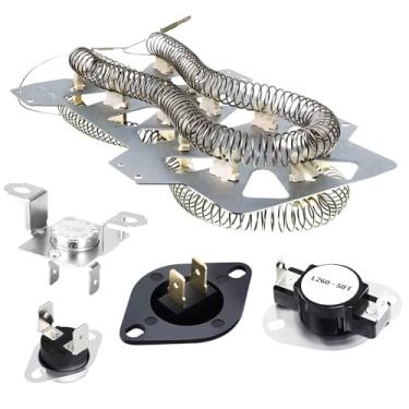 Imagem de Kit de elemento de aquecimento da secadora para Samsung DV405ETPASU/AA DV220AEW/XAA DV330AEW/XAA DVE45N5300V/A3 DV365ETBGWR/A3 DV36J4000EW/A3 DV395ETPASU/A1 DV393ETPAWR/A1 DVE45NA. 5300W/A3