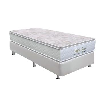Imagem de Cama Box Solteiro: Colchão Molas MasterPocket Ensacadas Orthoflex Starflex Dream New + Base CRC Courano White(88x188)