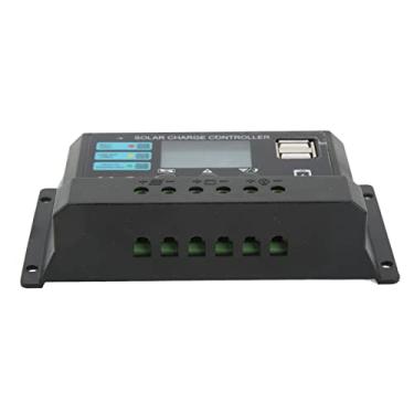 Imagem de LCD Display Painel Solar Controlador de Carregamento Fotovoltaico 12V 24V Preto (20a)
