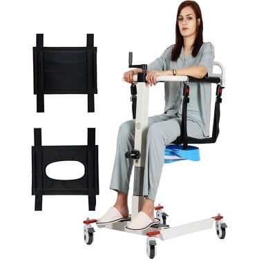 Imagem de Cadeira de transferência de elevação do paciente, cadeira de rodas portátil de elevação do paciente para casa e carro, deficientes e idosos, altura/largura Ajuste, encosto básico