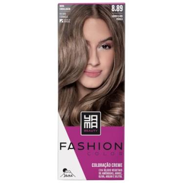 Imagem de Coloração Yama Fashion Color Tintura Tinta Cabelo Creme Mini Kit 8.89 Louro Claro Perola
