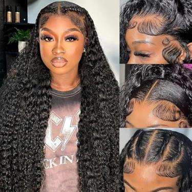 Imagem de IJFMMEL Peruca Lace Front Ondulada Profunda 13X6, Cabelo Humano Para Mulheres, Densidade 200%, Hd, Transparente, Cacheada, Pré-Selecionada, Com Baby Hair, Preto Natural, 71 Cm