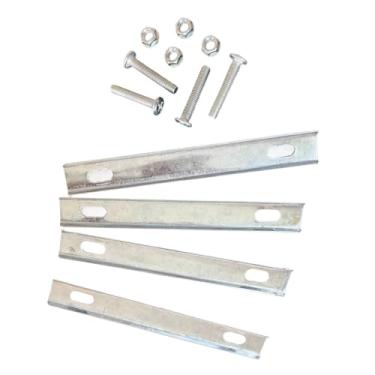 Imagem de Zxpjkyu Kits de Fixação de Cesto Traseiro de Bicicleta de Ferro, Parafusos de Fixação Estáveis, Práticos E Multifuncionais para Mountain Bike, 4pcs juntas fixas