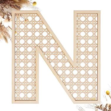 Imagem de She Love Letras De Vime Madeira 8" Para Decoração Parede, Artesanato, Boho, Berçário, Chá Bebê, Casamento, Quarto, Placas Com Nome, Rústicas Grandes, Casa