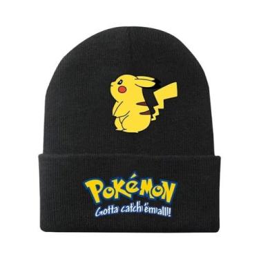 Imagem de Crianças Unissex Inverno Quente Pikachu Gorro De Malha Chapéu Anime Po