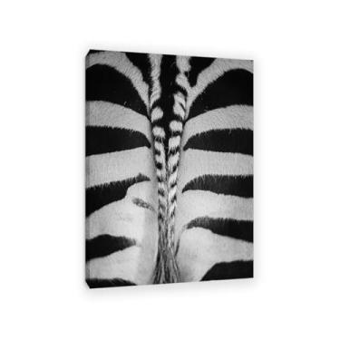 Imagem de SDYJ6GSW Imagens de animais em preto e branco para decoração de parede com bumbum de zebra em preto e branco, impressão de cavalo em tela, pintura de arte de parede zebra, decoração de parede para