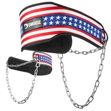 Imagem de DMoose Fitness Dip Belt with Chain for Weightlifting, Pullups, Powerlifting, Crossfit, and Bodybuilding Workouts, Long Heavy Duty Steel, Comfortable Neoprene Waist Support