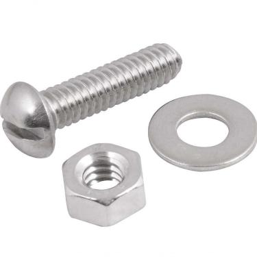 Imagem de Parafuso Máquina Inox 1-4x1" Cabeça Redonda Porca E Arruela Com 4 Peças Vonder