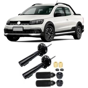 Imagem de Amortecedor + Kit Batente Saveiro Cross Dianteiro 2009 Até 2021 O Par 