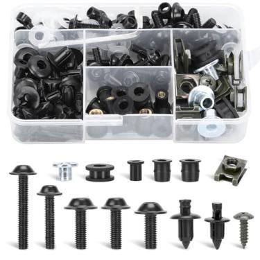 Imagem de beyisi Kit De Parafusos Carenagem Para Motocicleta, 188 Peças, Aço Inoxidável 304, M5 M6, Universais Para-Brisa, Compatíveis Com Yamaha, Honda, Kawasaki, Suzuki, Gsxr, Bmw, Harley-Davidson