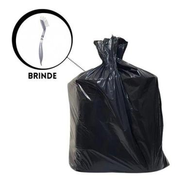 Imagem de Sacos De Lixo Preto 200 Litros Refocado Pct 100unid + Brinde - HIGIPAC