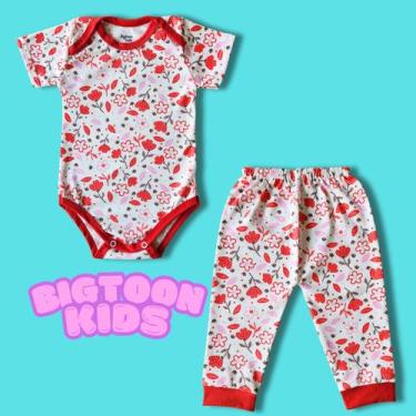 Imagem de Conjunto Body Manga Curta e Calça Malha Estampado Para Bebê - BigToon 