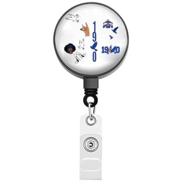 Imagem de BEKECH ZPB Porta-crachá retrátil de parafernália de irmandade 1920 ZPB presente de fraternidade grega presente de assistente social (1920 ZPB)