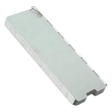 Imagem de Pára-brisas para fogão de acampamento 99 x 24 cm dobrável 12 placas bloqueador de vento de alumínio leve para acampamento ao ar livre, piquenique, viagem, acessórios de acampamento