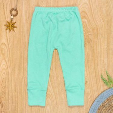 Imagem de Calça Bebê Algodão Suedine com Pé Reversível - Era Uma Vez, Verde clar