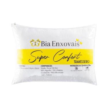 Imagem de Travesseiro Confort Percal 180 Fios Fibra Siliconizada 70cm X 50cm - 1