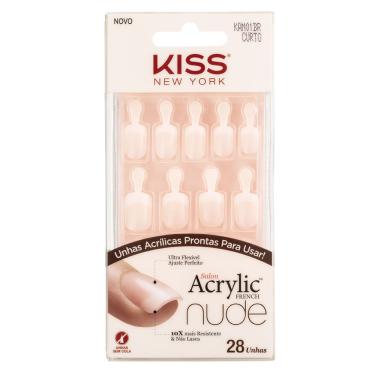 Imagem de Unha Postiça Kiss Salon Natural Longo Estilet 28 Unidades